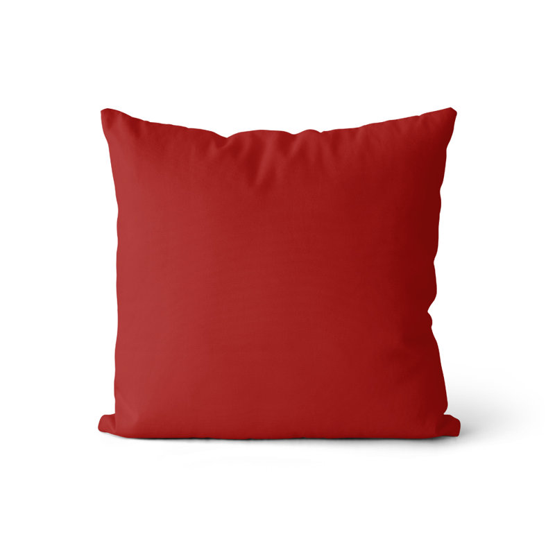 Coussin 18 x 18 blanc Relation, Rouge