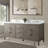 72'' Double Bathroom Vanity with Engineered Marble Top-94811320-94811308