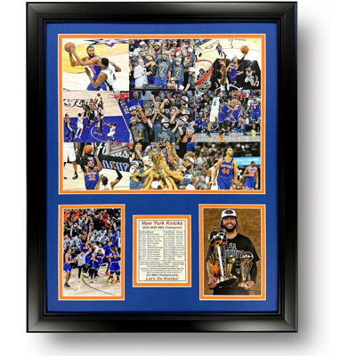 Knicks Basketball | 2025-2026 NBA | Objets de collection New York | Photo encadrée et cadeau de collage de photos, art mural homme des cavernes, décoration intérieure | 2 tailles et 2 styles | Mosaïque 18 x 22