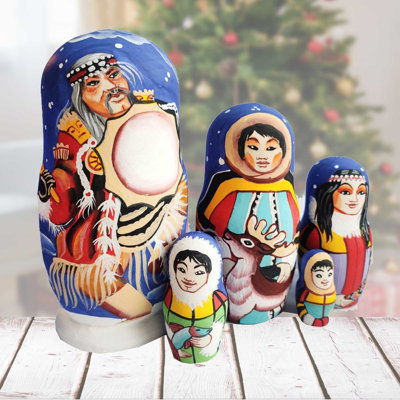 Ensemble de 5 poupées gigognes Eskimo Matreshka