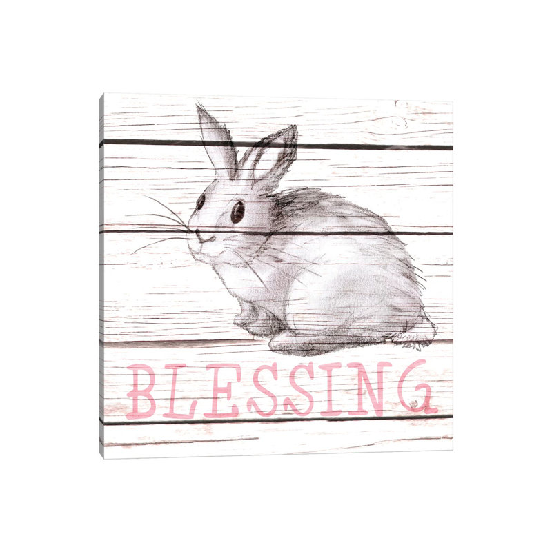 Rabbit Blessing by Andi Metz - Wrapped Canvas Painting, 45.72 cm H x 45.72 cm W x 3.175 cm D