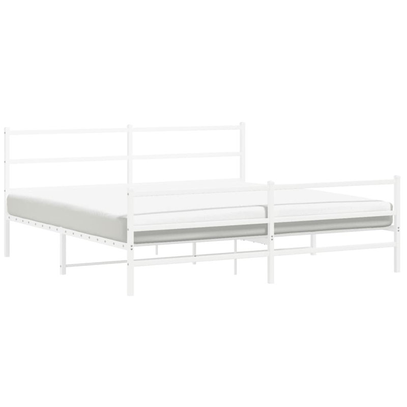 Metal Bed, Emperor (7'), White