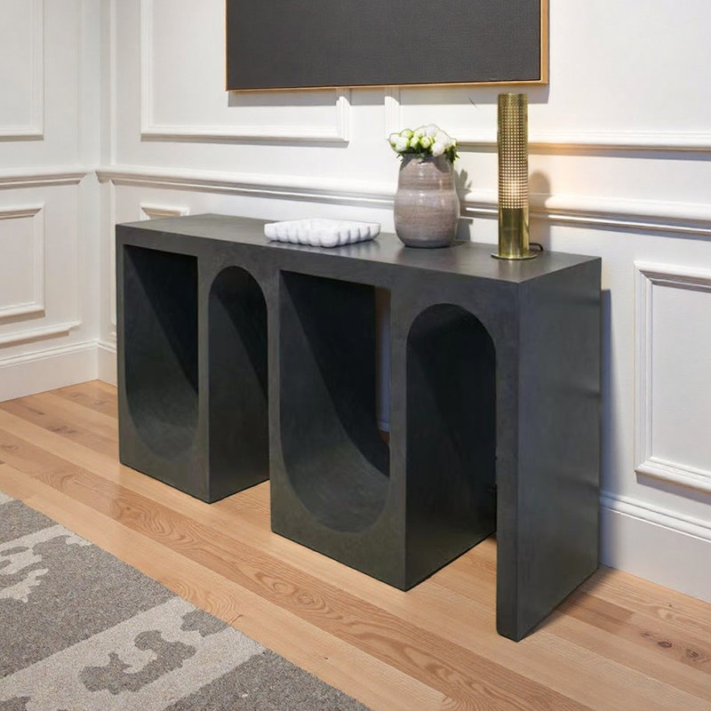 Console à arche romaine de style nordique, Noir