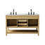 Meuble-lavabo double 54 po avec plateau en pierre reconstituée Stratford-1227527509