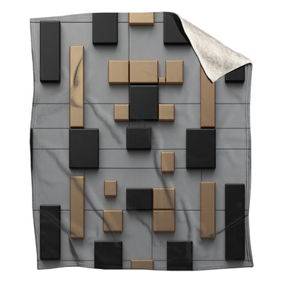 Couvertures rectangulaires noires et bronze