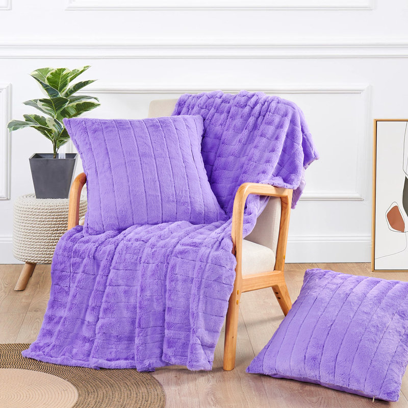 Throw Blanket, Paisley Purple, 127cm x 152.4cm