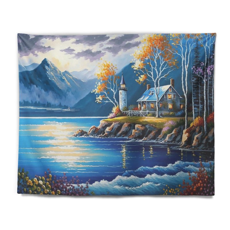 Tapisserie avec des punaises en polyester, H 32 po x l 39 po