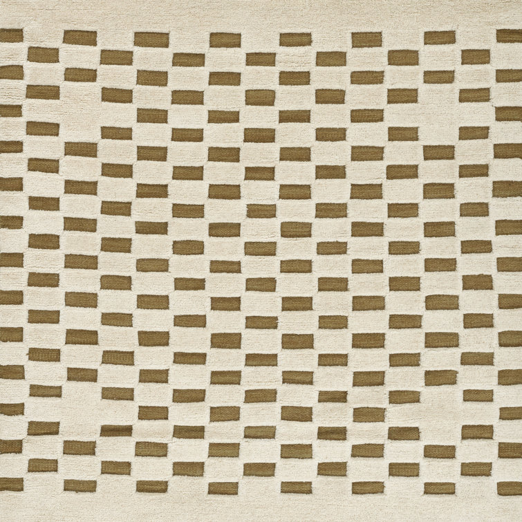 Aelin Checkered Hand Tufted Wool Rug