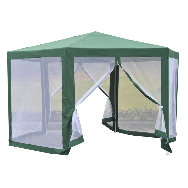 3.5m x 4m Steel Party Tent, Green