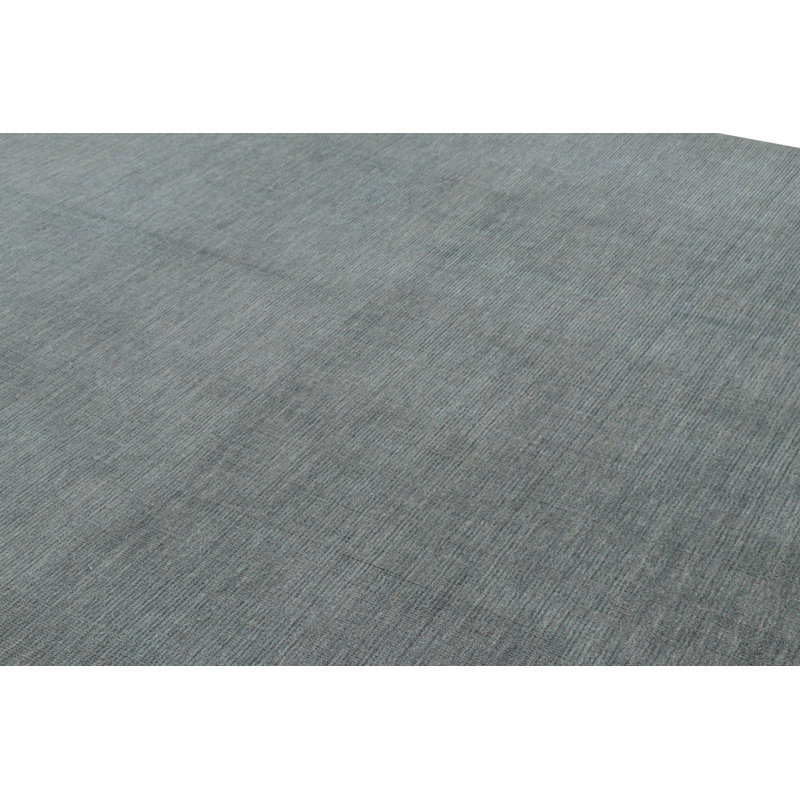 Rug & Kilim’S Modern Textural Rug In Gray Tones & Striae