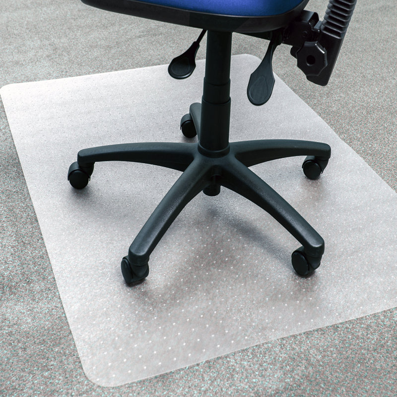 Low Pile Carpet Rectangle Chair Mat, 120 cm W x 90 cm L