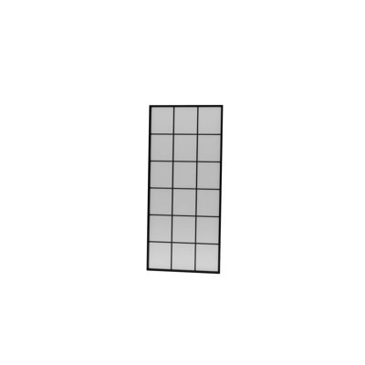 Modern Cheval Mirror, Black Metal, 31.5 x 70.9 inches | 100% Durable Metal Construction, Wall-Mountable | Elegant Geometric Design for Home Decor, Ideal for Bedrooms & Dressing Areas, Stylish & Functional
