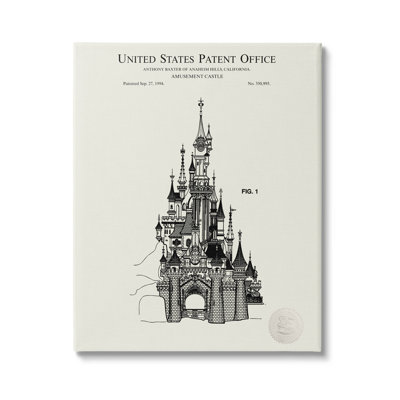 "Intricate Castle Blueprint Diagram", art mural par Karl Hronek