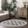 Rachelle Moroccan Tasseled Power Loom Performance Gray/White Rug
