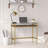 Glass Top Metal Base Writing Desk-94553997