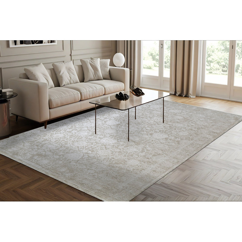 CANYON 15473-880 BEIGE/LT BEIGE, Rectangle 6'7" x 9'10"