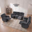 3 Piece Velvet Reclining Living Room Set-109969661