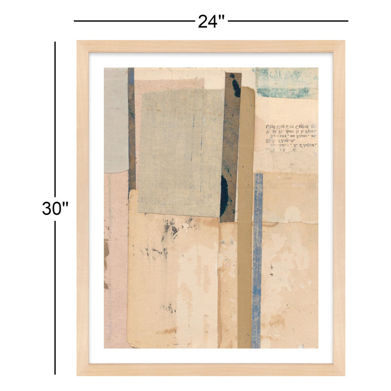 Go Softly Painting by Sarah Short, Maple Framed, 30" H x 24" W x 1.25" D