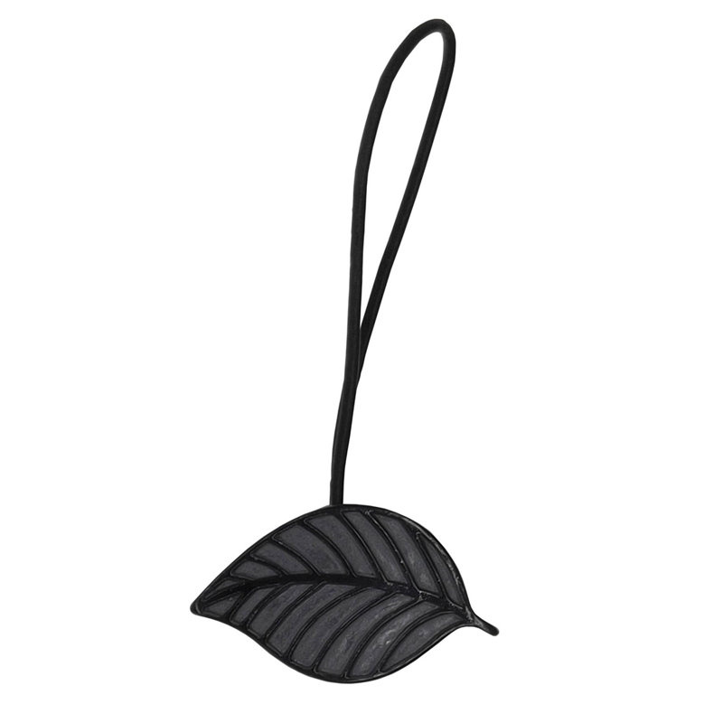 Embrasse de rideaux magnétique - Conception élégante en feuille de résine - Accessoire pratique pour les rideaux, Noir satiné