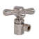 Cross Handle Angle Stop Shut Off Valve, 1/2" IPS Inlet with 3/8" Compression Outlet