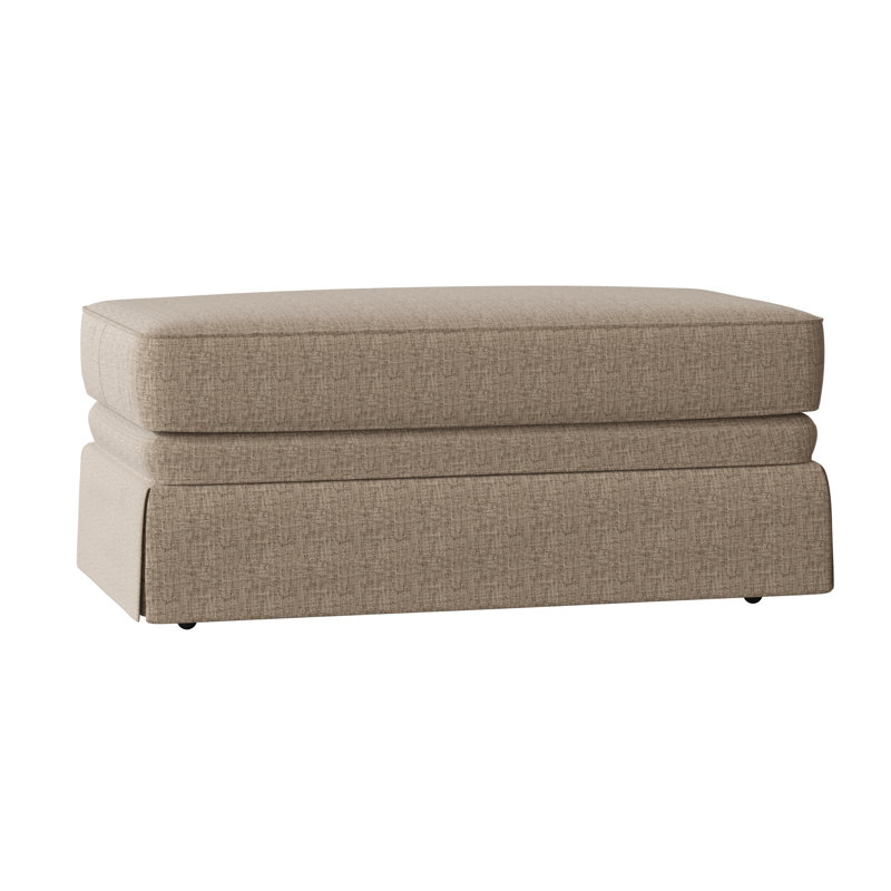 Repose-pieds rectangulaire 45 po Atterbury, Lin texturé naturel Zuma