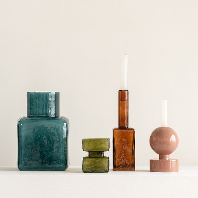 Shanna 4.33'' H Glass Tabletop Candlestick