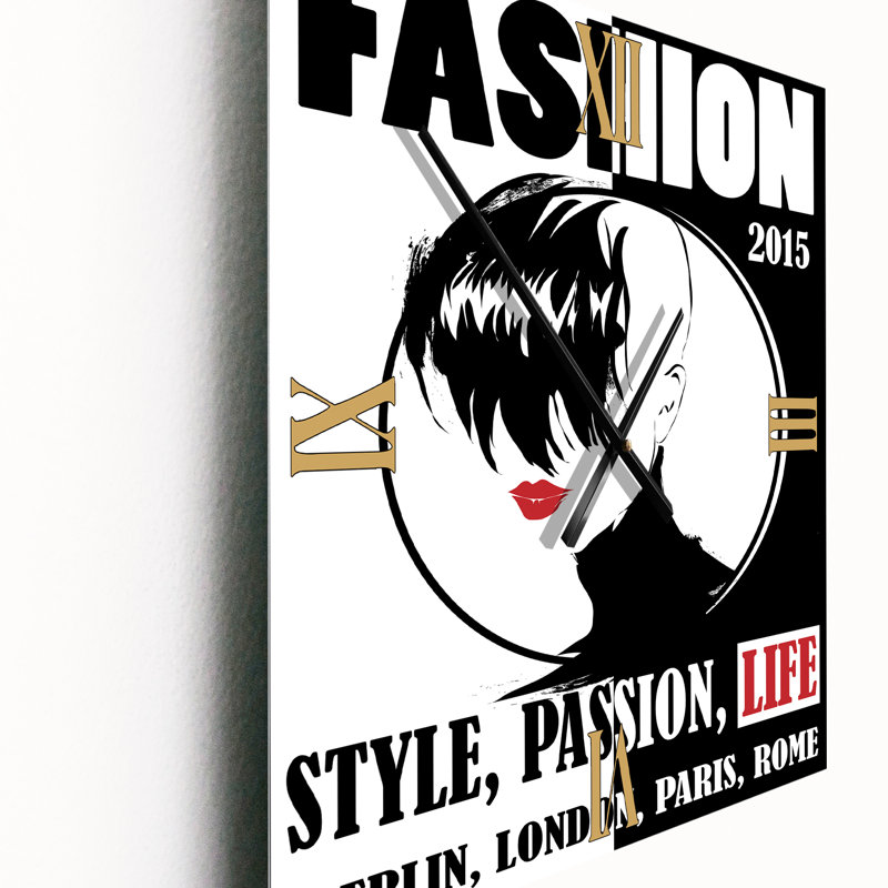 Horloge murale Style Passion Life Fashion Girl III, Grand