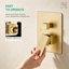 Système de douche à pluie haute pression 10 po, robinet de douche mural avec douchette-132439065