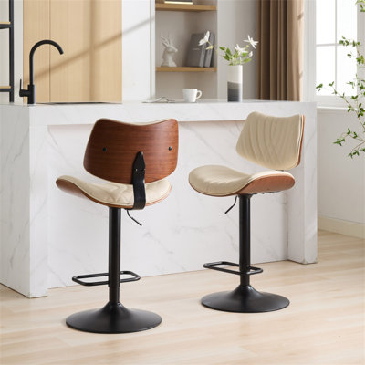 Ensemble de 2 tabourets de bar Bentwood