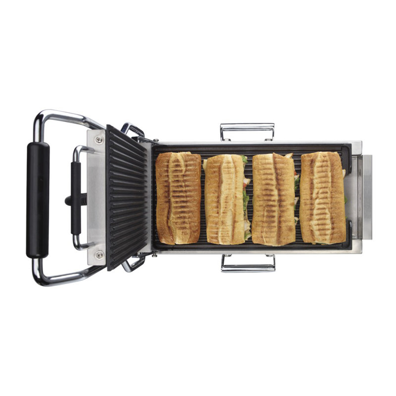 Waring 7.75'' Electric Grill Sandwich Maker & Panini Press with Lid