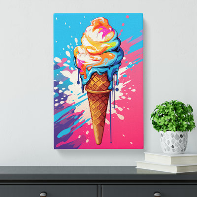 Ice Cream Pop - Wrapped Canvas