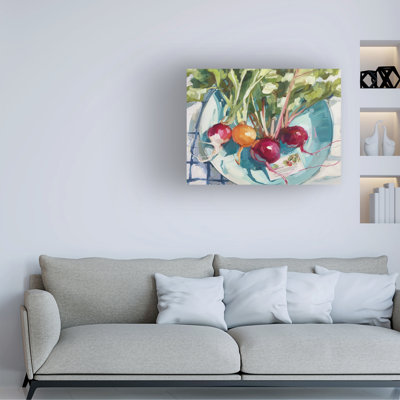Wrapped Canvas Wall Art - Paula Freeman  'Garden Plate III' Wall Art for Living Room, Bedroom, or Office Décor  - 35x47