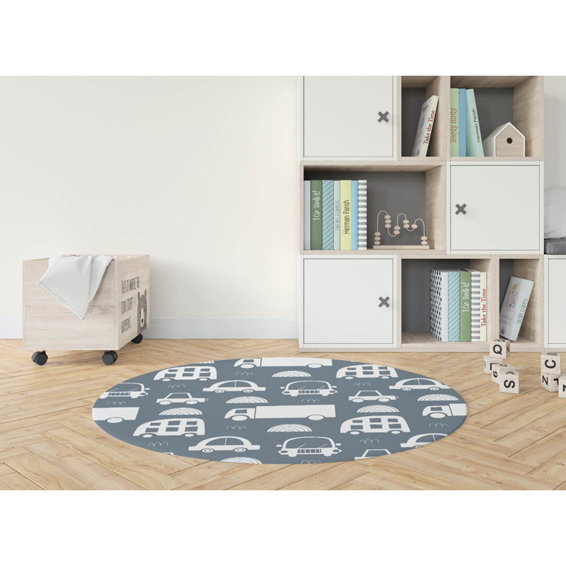 Tapis de jeu trafic pour enfants, Bleu