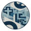 Tapis bleu moelleux moelleux d'inspiration mondiale Midwood-1554717400