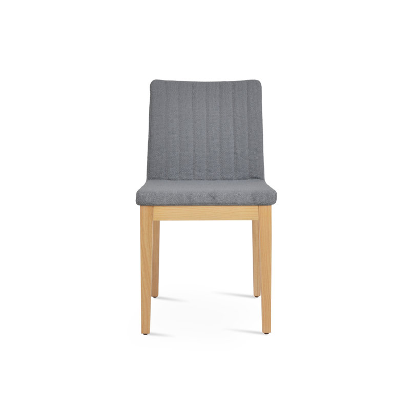 Chaise en bois Zeyno, Boucle gris