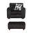 Roundhill Furniture Nolan Living Room Collection, Sofa Loveseat Chair and Ottoman, Lush Black-125812678