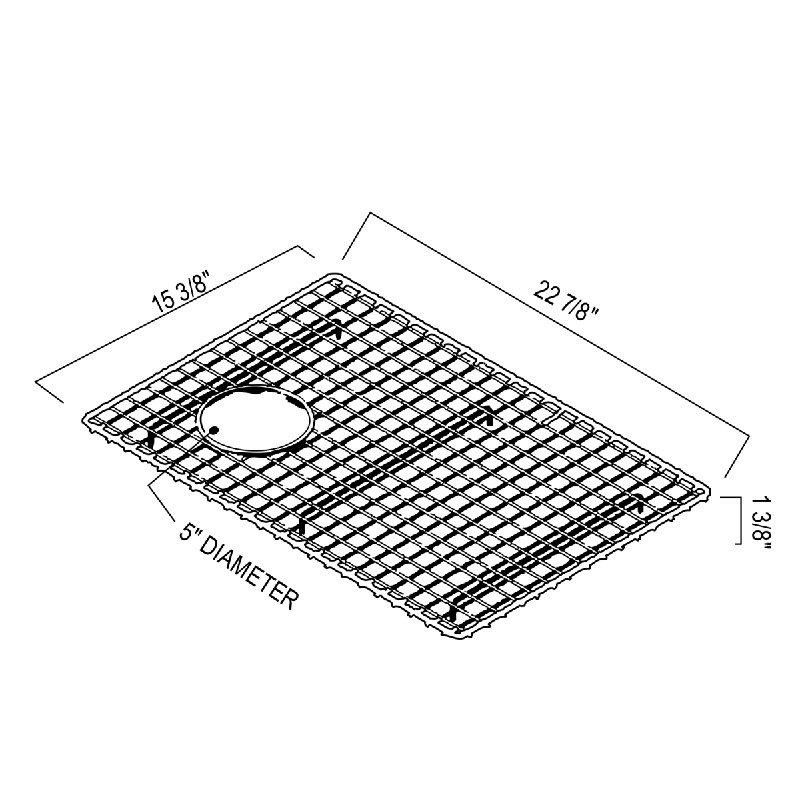 Wire Sink Grid for Kitchen Sinks Large Bowl, White