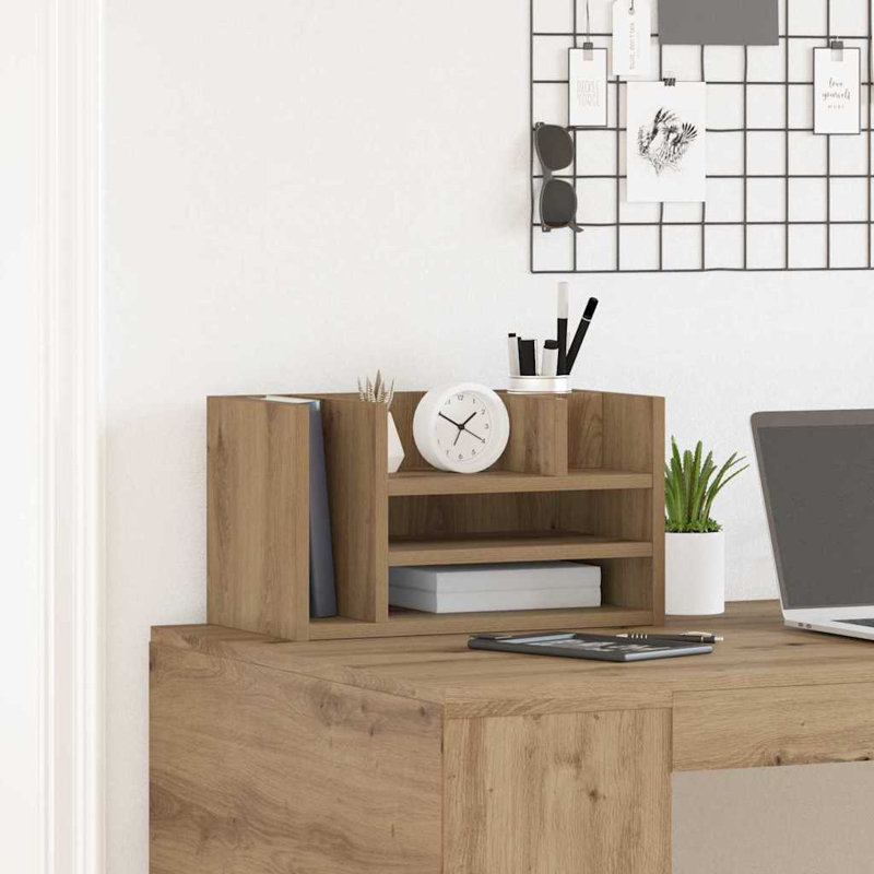 Manufactured Wood Desk Organiser, Black Oak