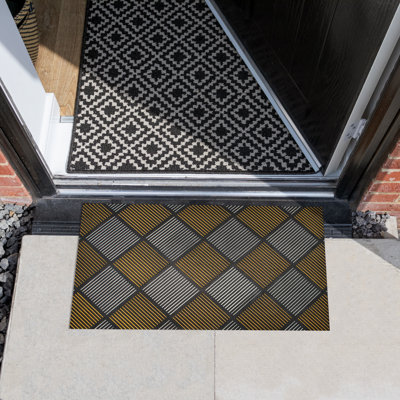 Non-Slip Geometric Indoor Doormat