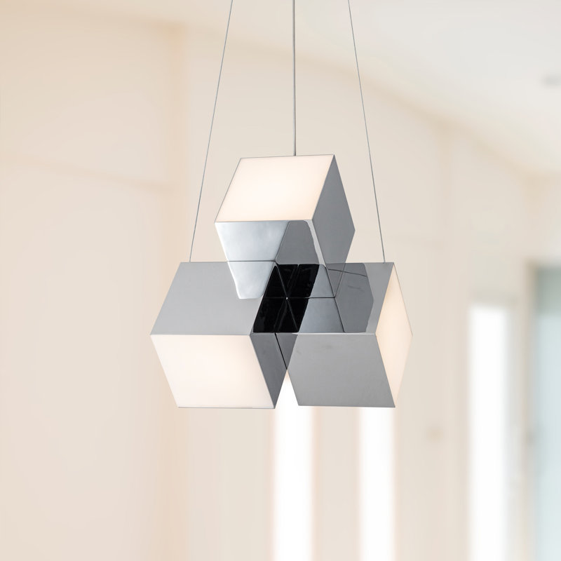 Tetra 3 - Light LED Pendant by Sean Brown, Chrome