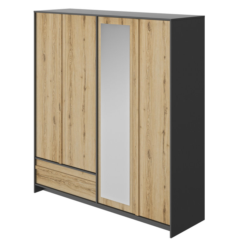 Polla 4 Door Manufactured Wood Wardrobe
