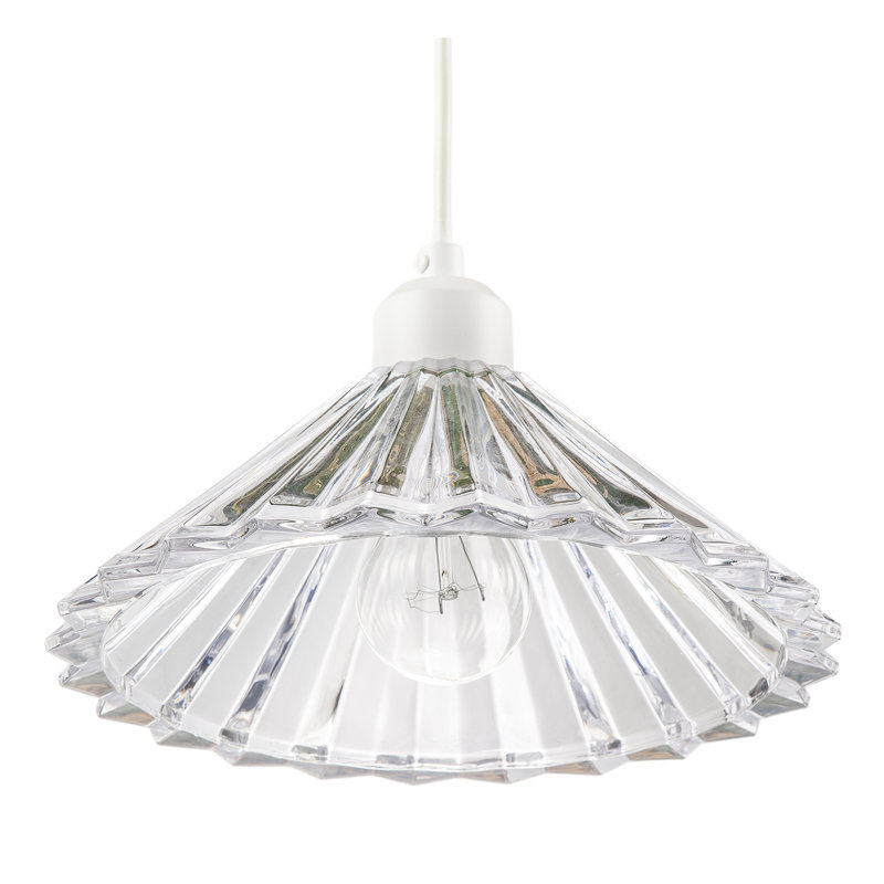 9 cm H Round Glass Pendant Shade ( No Direct Attachment Method ) in Clear