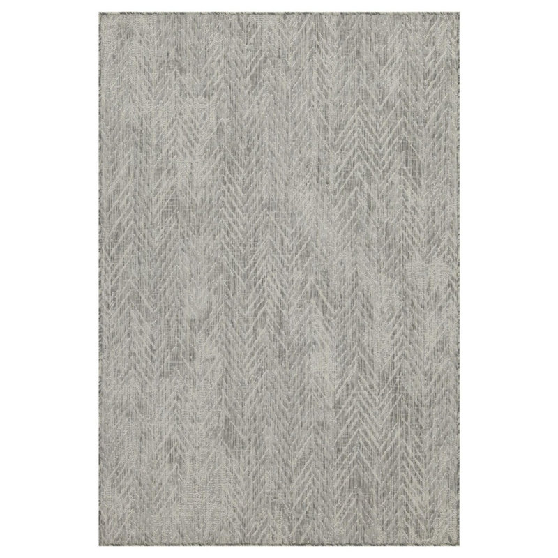 Sunshine GC_HAR2012 Silver Indoor/Outdoor Area Rug, Rectangle 5'3" x 7'3"