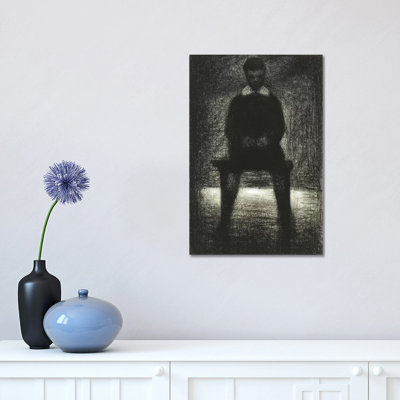 Maurice Appert (Garconnet Assis) 1884 by Georges Seurat - Wrapped Canvas Painting