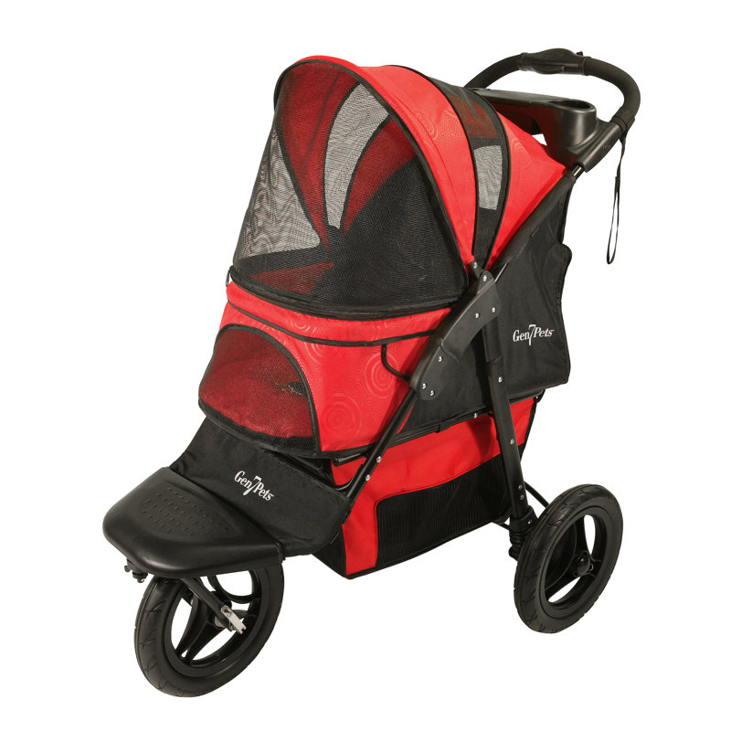Poussette pliante pour la course à pied, Rouge