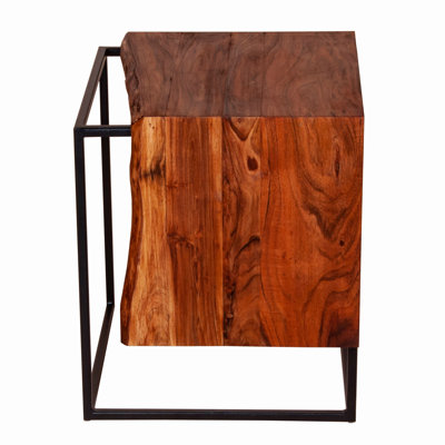 Solid Wood Top End Table