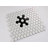 Metro 1" Hex Glossy White with Snowflake 10-1/4" x 11-7/8" Porcelain Mosaic Floor and Wall Tile