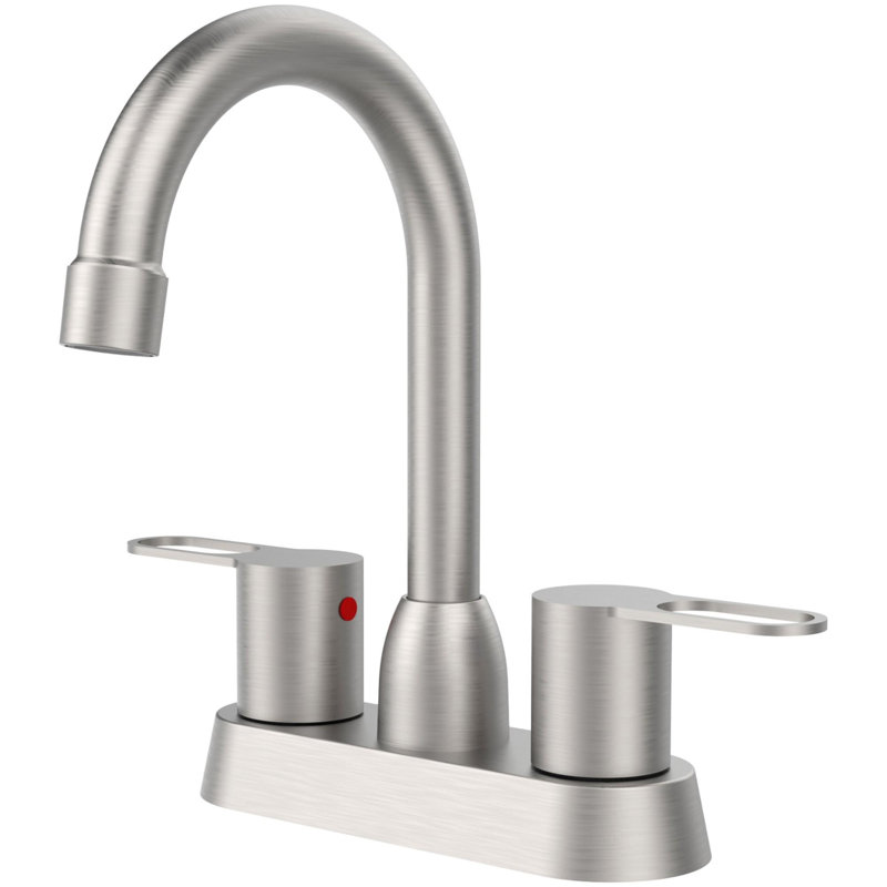 Bathroom faucet with 360 degree turn spout, Brushed Nickel