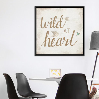 «Wild at Heart, Beige», art textuel sur toile