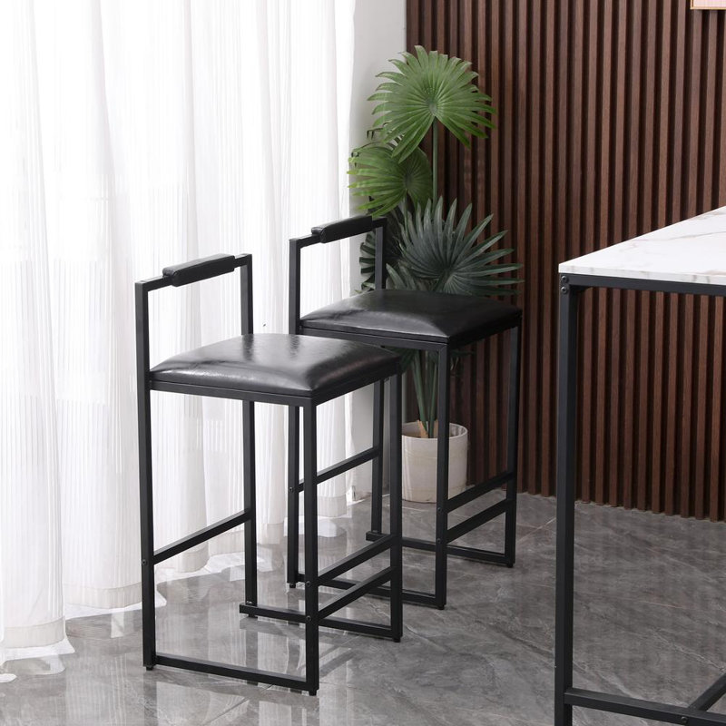 2-Piece Bar Stools (Black)